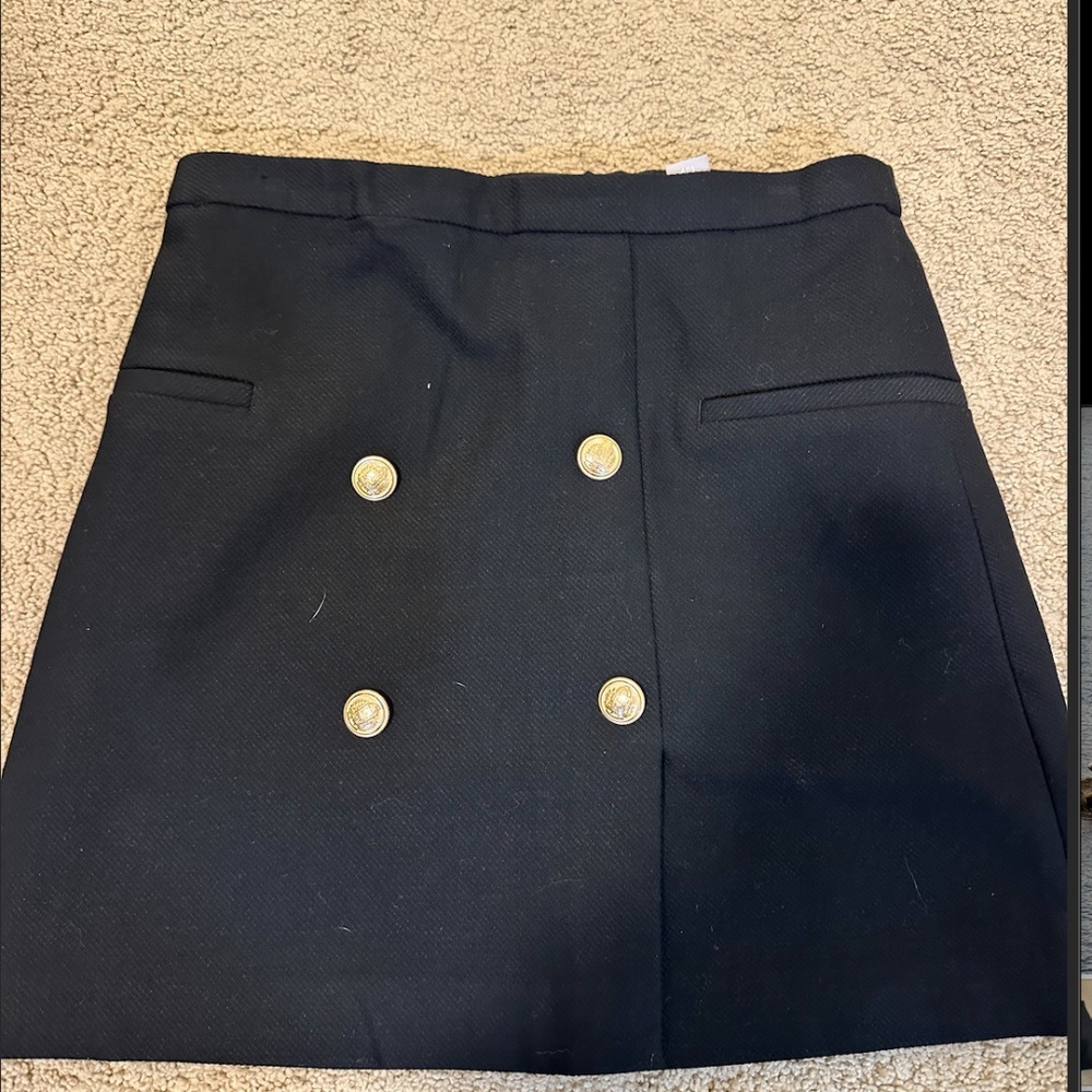 Black H&M Gold Button Skirt Size 6